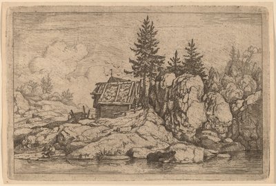 Zwei Tannen in der Nähe von Hütten, wahrscheinlich ca. 1645-1656 von Allart van Everdingen