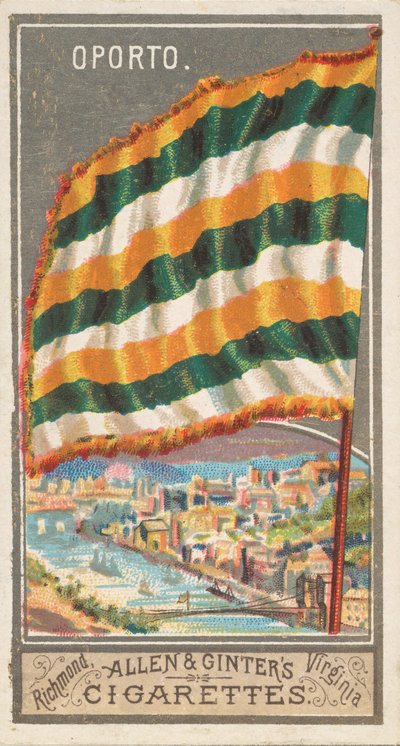 Oporto, aus der City Flags Serie N6 für Allen & Ginter Zigarettenmarken, 1887 von Allen and Ginter