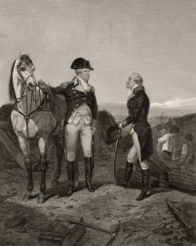Erstes Treffen von George Washington und Alexander Hamilton, aus 