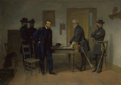Lee kapituliert vor Grant in Appomattox von Alonzo Chappel