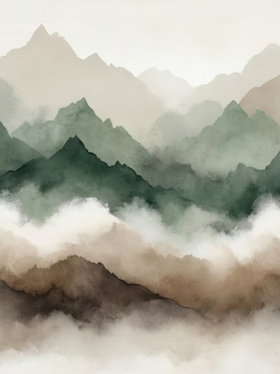 Nebelige Bergschichten von Alpenglow Workshop