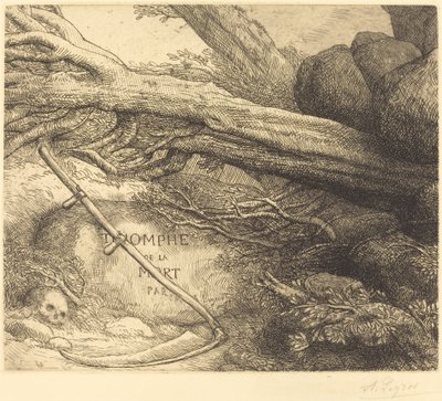 Lawine: Frontispiz für Triumph des Todes von Alphonse Legros