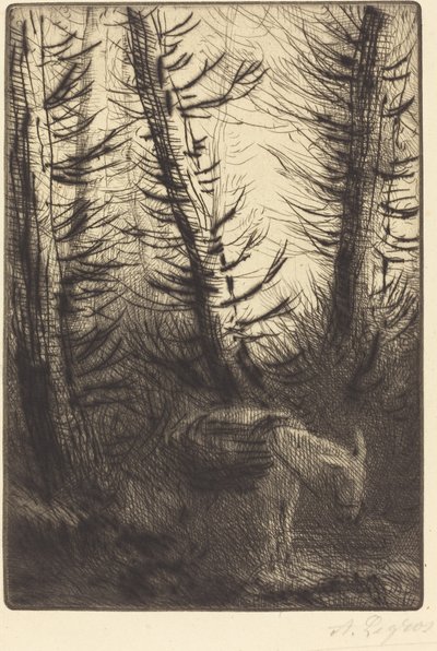 Bauer und sein Esel (Le fermier et son âne) von Alphonse Legros
