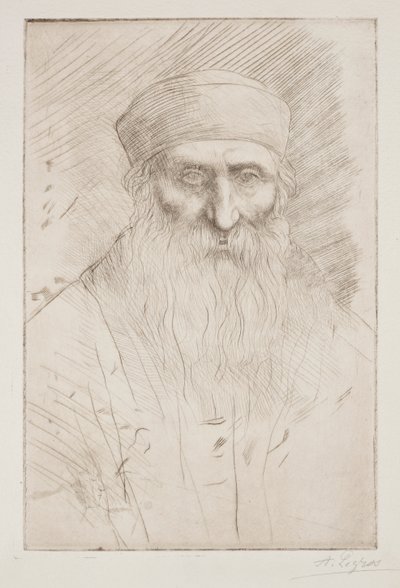 Kopf eines Mannes mit langem Bart von Alphonse Legros