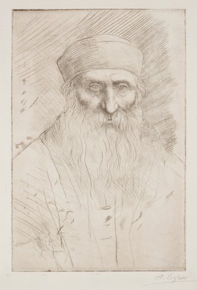Kopf eines Mannes mit langem Bart von Alphonse Legros