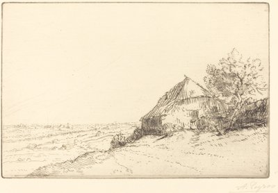 Hütte auf einem Hügel von Alphonse Legros
