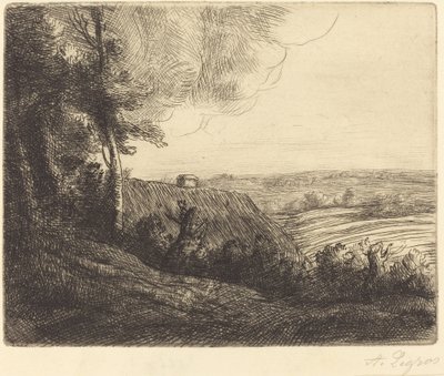 Landschaft: Straße nach Horville von Alphonse Legros