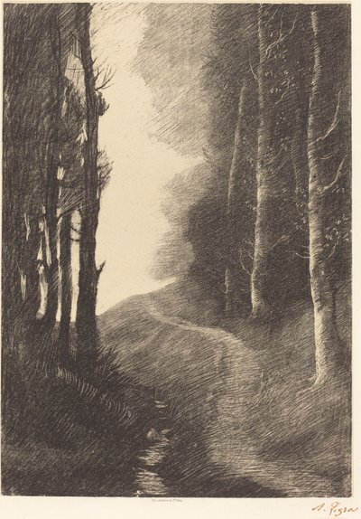 Landschaft mit Birken von Alphonse Legros