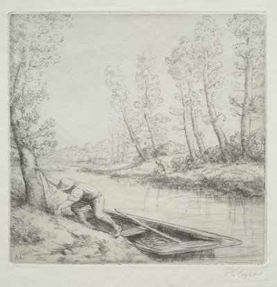 Morgen am Fluss von Alphonse Legros
