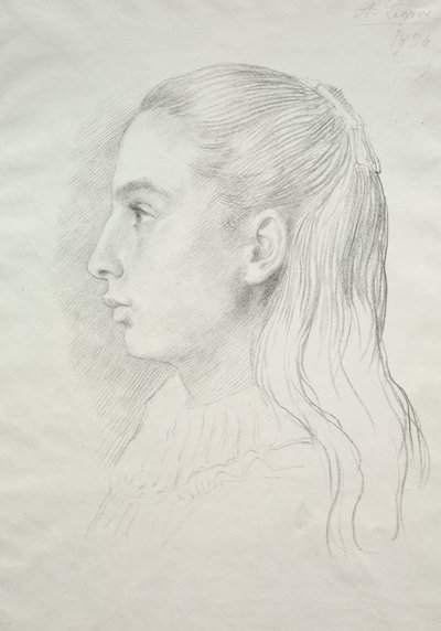 Porträt von Fräulein Nora E. Legros von Alphonse Legros