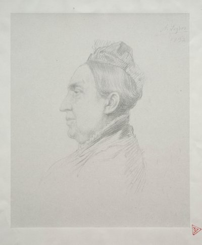 Porträt von Madame Kemp im Profil, 2. Platte von Alphonse Legros