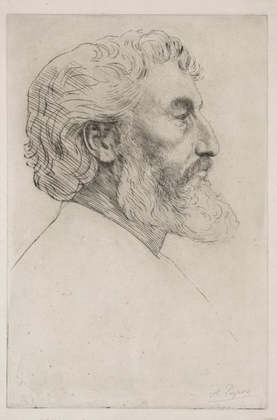 Porträt von Sir Frederick Leighton Erste Platte von Alphonse Legros