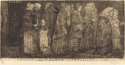 Prozession im Grabgewölbe von Saint Medard von Alphonse Legros