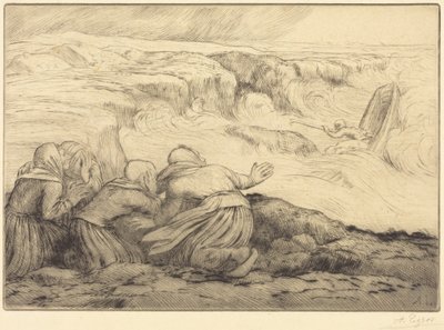 Kleines Boot in Gefahr von Alphonse Legros