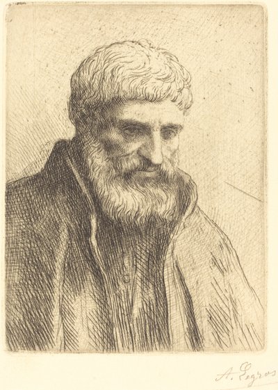 Studie eines alten Mannes von Alphonse Legros