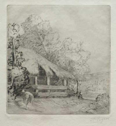 Der kleine Schuppen (Le Petit Hangar) von Alphonse Legros