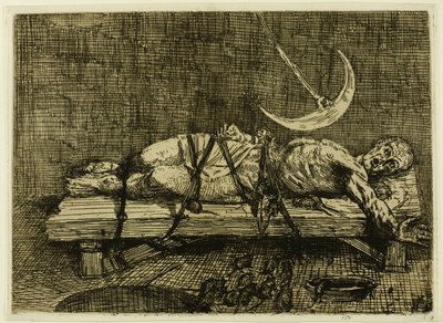 Die Grube und das Pendel, zweite Platte von Alphonse Legros