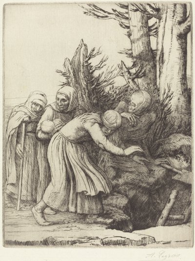 Der Triumph des Todes: Der Tod bereitet eine Unterkunft für die Obdachlosen vor von Alphonse Legros