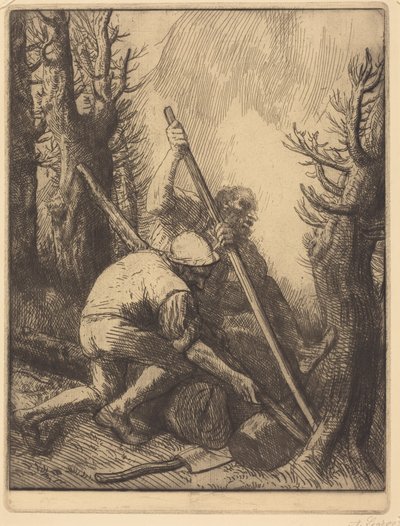 Holzfäller, 3. Platte (Les bucherons) von Alphonse Legros