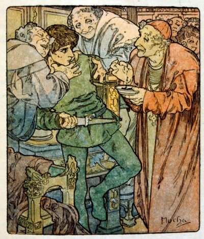Illustration von Alphonse Mucha aus "Clio", einem Werk des französischen Autors Anatole France. 1900 von Alphonse Mucha