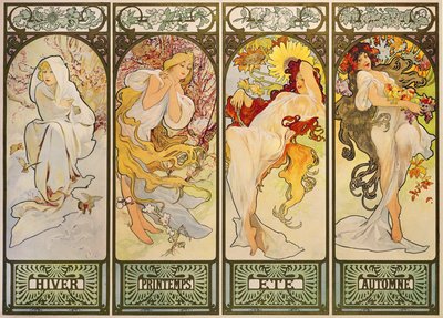 Die Jahreszeiten von Alphonse Marie Mucha