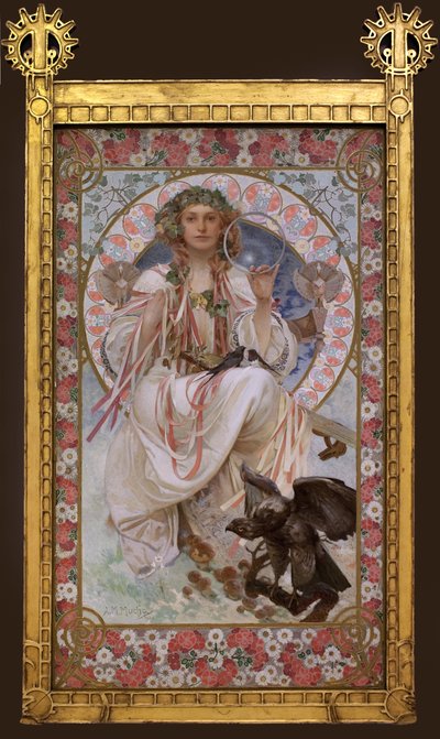 Porträt von Josephine Crane Bradley in Slavia von Alphonse Mucha