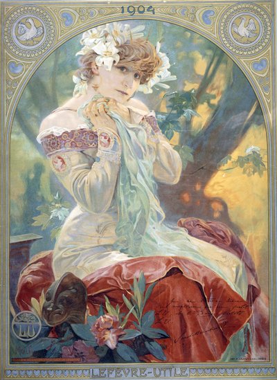 Sarah Bernhardt in der Rolle der Prinzessin Lointaine von Alphonse Mucha