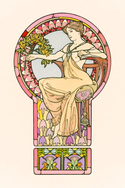 Ohne Titel aus Documents Décoratifs von Alphonse Marie Mucha