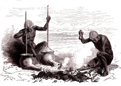Einheimische Schmiede aus dem Latuka-Stamm, Südsudan von Alphonse Marie de Neuville