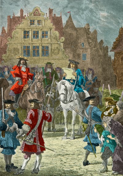 Proklamation in Paris zur Aufhebung des Edikts von Nantes von Alphonse Marie de Neuville