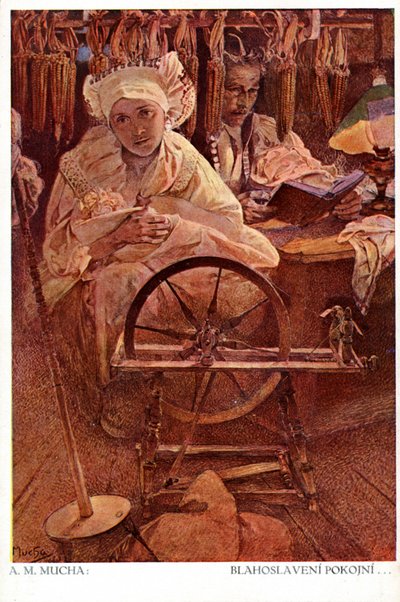 Selig sind die Sanftmütigen, denn sie werden das Erdreich besitzen, 1906 von Alphonse Mucha