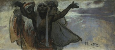 Studie für das Slawische Epos von Alphonse Mucha