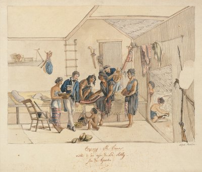 Besuch bei einem Raja der Timor-Inseln von Alphonse Pellion