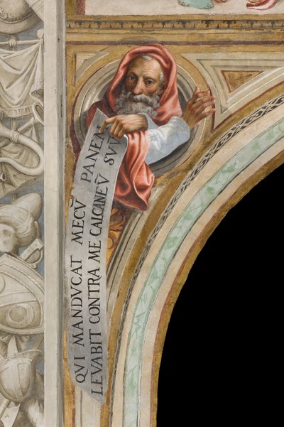 Zentrales Schiff, Feder achter Spann Süd, Altobello Melon, Büste mit Prophet von Altobello Melone