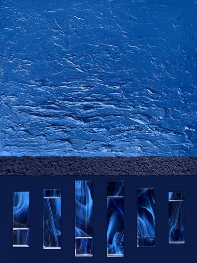 Abstrakter Blauer Rauchfluss von Alyson Storms