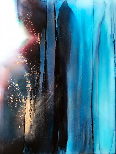 Tiefblauer Goldfluss von Alyson Storms