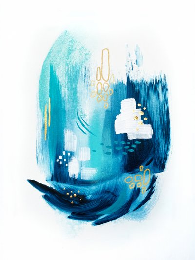 Flüssige Aqua Gold Bewegung von Alyson Storms