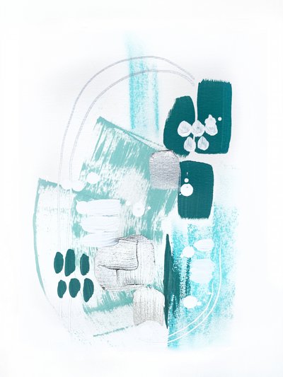 Moderne Teal Abstraktion von Alyson Storms