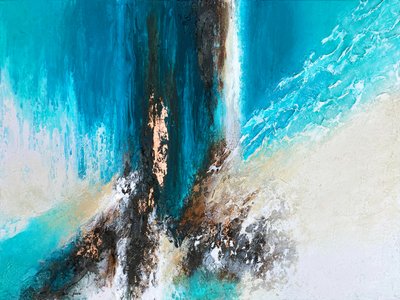 Ozeanischer Fluss mit Gold von Alyson Storms