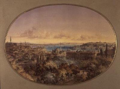Blick auf Konstantinopel von Galata in Richtung Goldenes Horn und Bosporus von Amadeo Preziosi