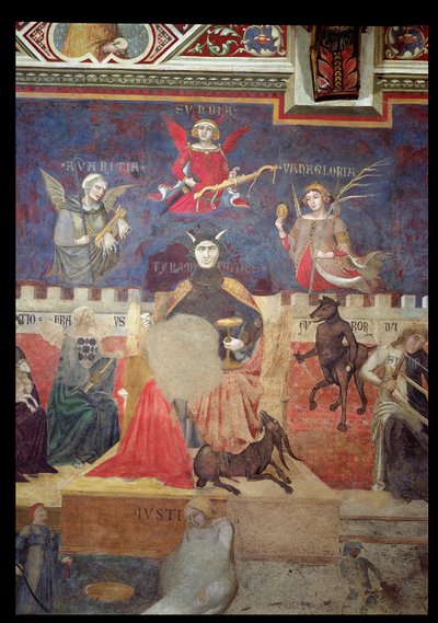 Allegorie der schlechten Regierung (Detail) von Ambrogio Lorenzetti