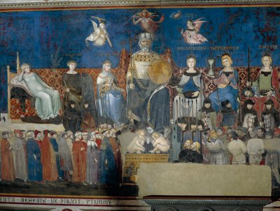 Allegorie der guten Regierung (Detail) von Ambrogio Lorenzetti