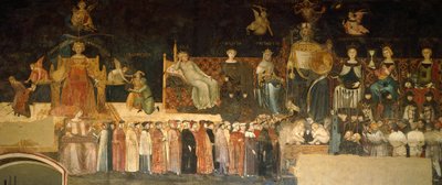 Allegorie der guten Regierung (Detail) von Ambrogio Lorenzetti