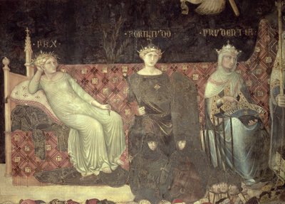 Allegorie der guten Regierung (Detail) von Ambrogio Lorenzetti