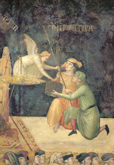 Allegorie der guten Regierung (Detail) von Ambrogio Lorenzetti