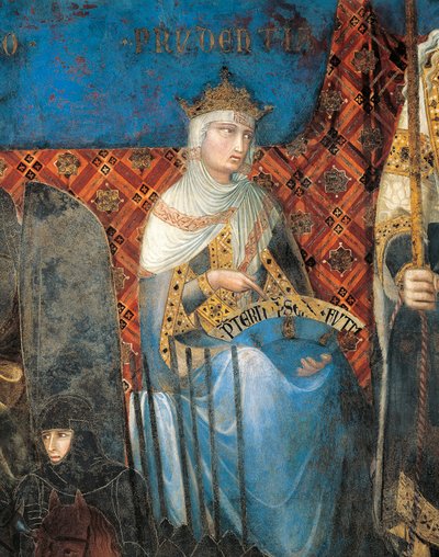Allegorie der guten Regierung, Klugheit (Detail) von Ambrogio Lorenzetti