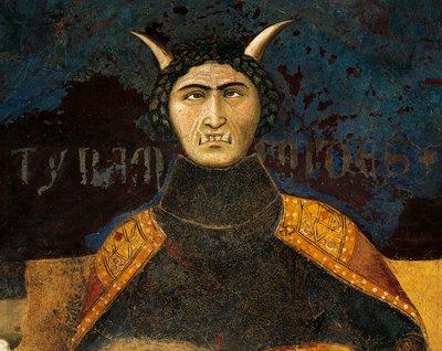 Allegorie der schlechten Regierung, Tyrannei (Detail) von Ambrogio Lorenzetti
