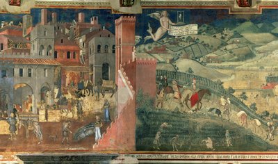 Die Auswirkungen guter Regierung, ca. 1338 von Ambrogio Lorenzetti
