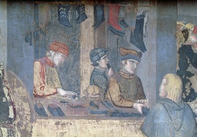 Auswirkungen guter Regierung in der Stadt (Detail) von Ambrogio Lorenzetti