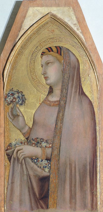 St. Dorothea (Detail) von Ambrogio Lorenzetti